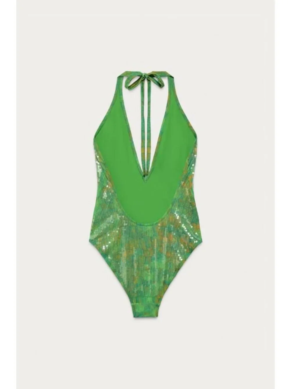ZARA MARISA BERENSON X ZARA SEQUIN HALTER SWIMSUIT
